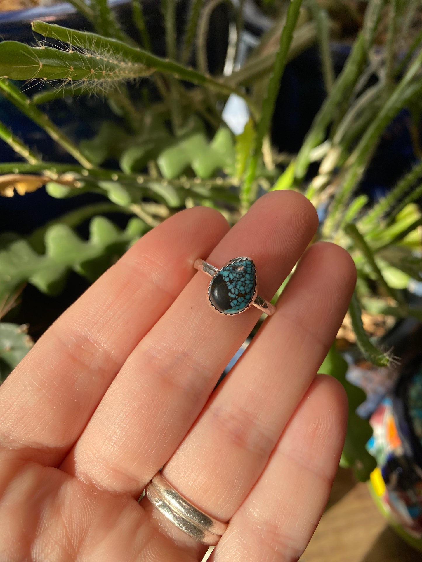 Blue Moon Turquoise Ring, Size 7