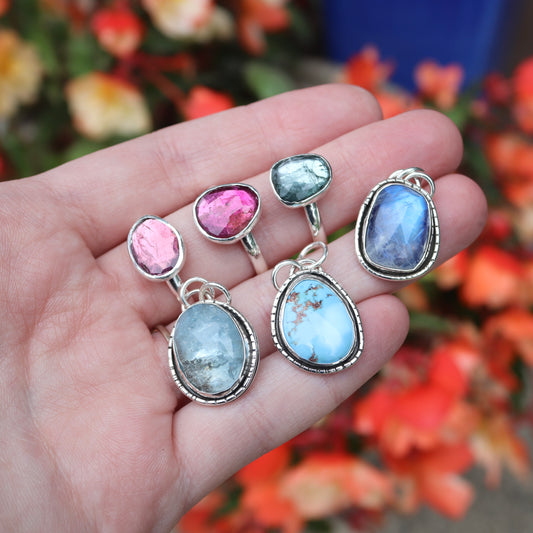 Moss Aquamarine Bohemian Necklace