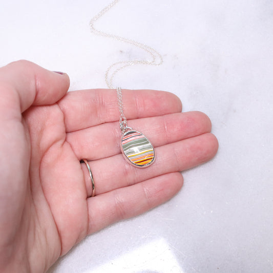 Vintage Fordite Necklace