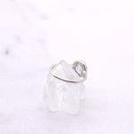 Load image into Gallery viewer, Moss aquamarine bohemian ring in organic raw sterling silver
