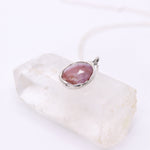 Load image into Gallery viewer, Super 7 melody stone gemstone pendant in organic raw sterling silver
