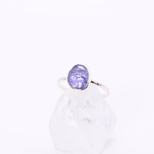 Tanzanite gemstone stacking ring