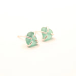 Load image into Gallery viewer, green sea glass earrings
