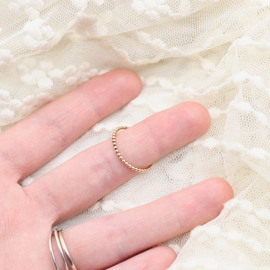 gold dot stacking ring