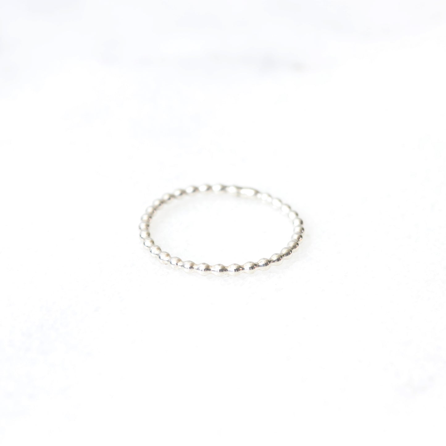 silver dot stacking ring