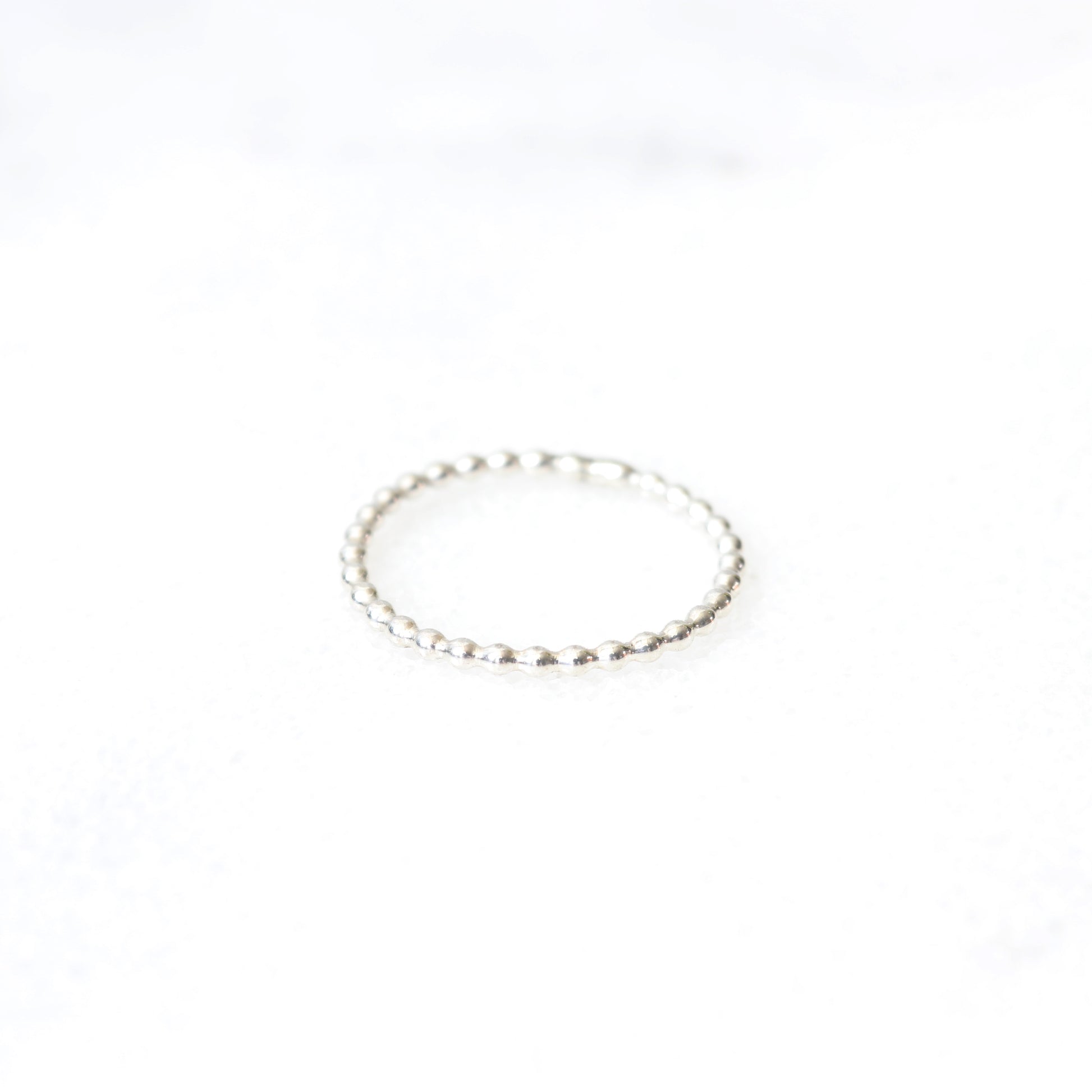 silver dot stacking ring