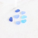Load image into Gallery viewer, blue sea glass earrings
