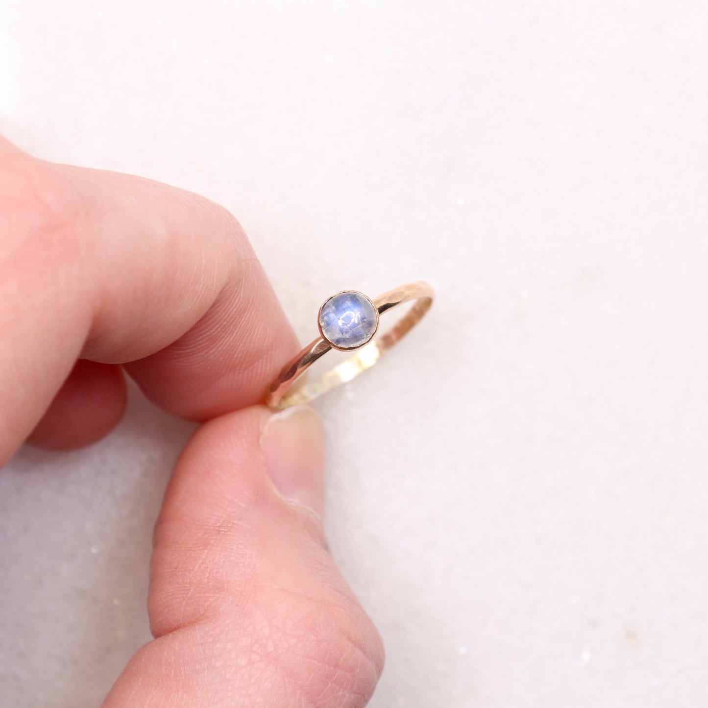 boho moonstone gemstone stacking ring