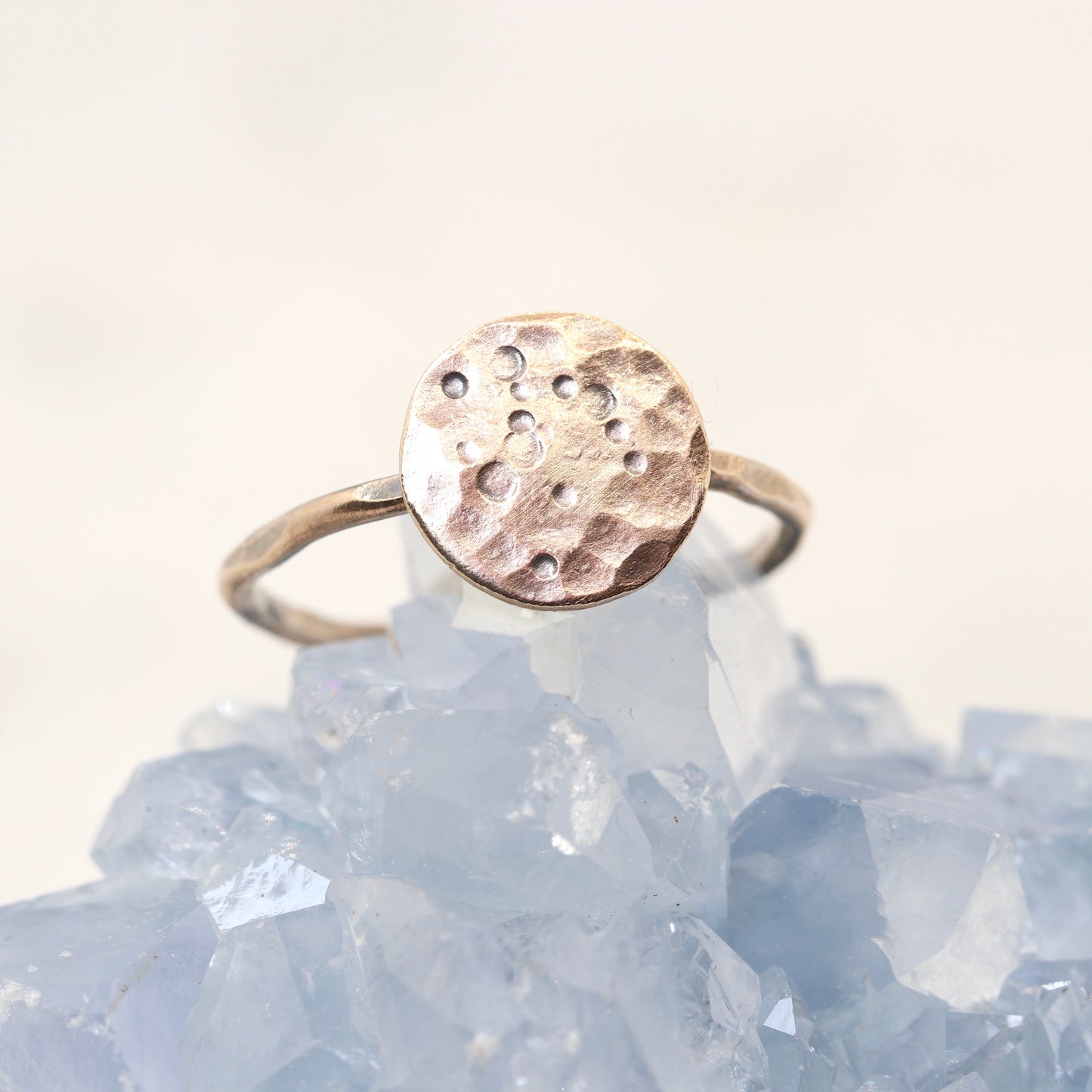Full Moon Disc Ring in Gold