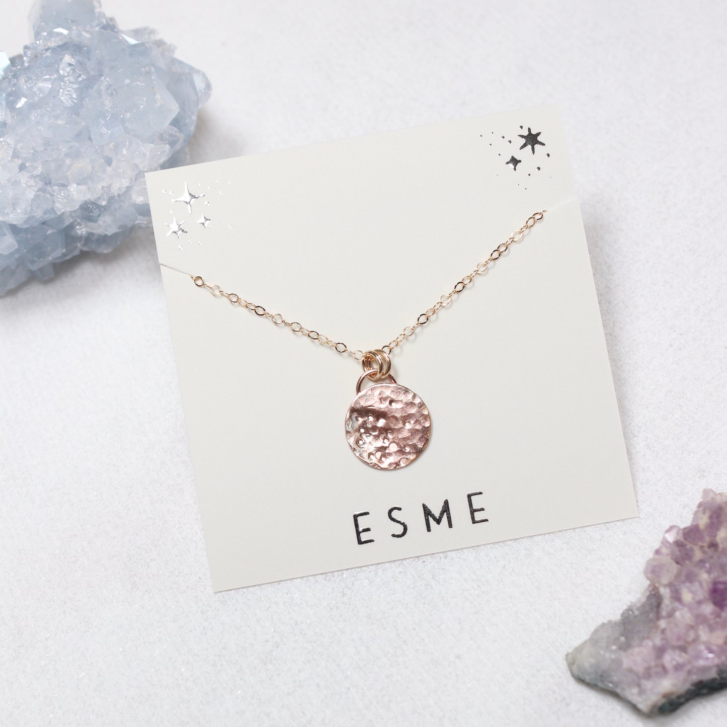 Full Moon Necklace in Gold