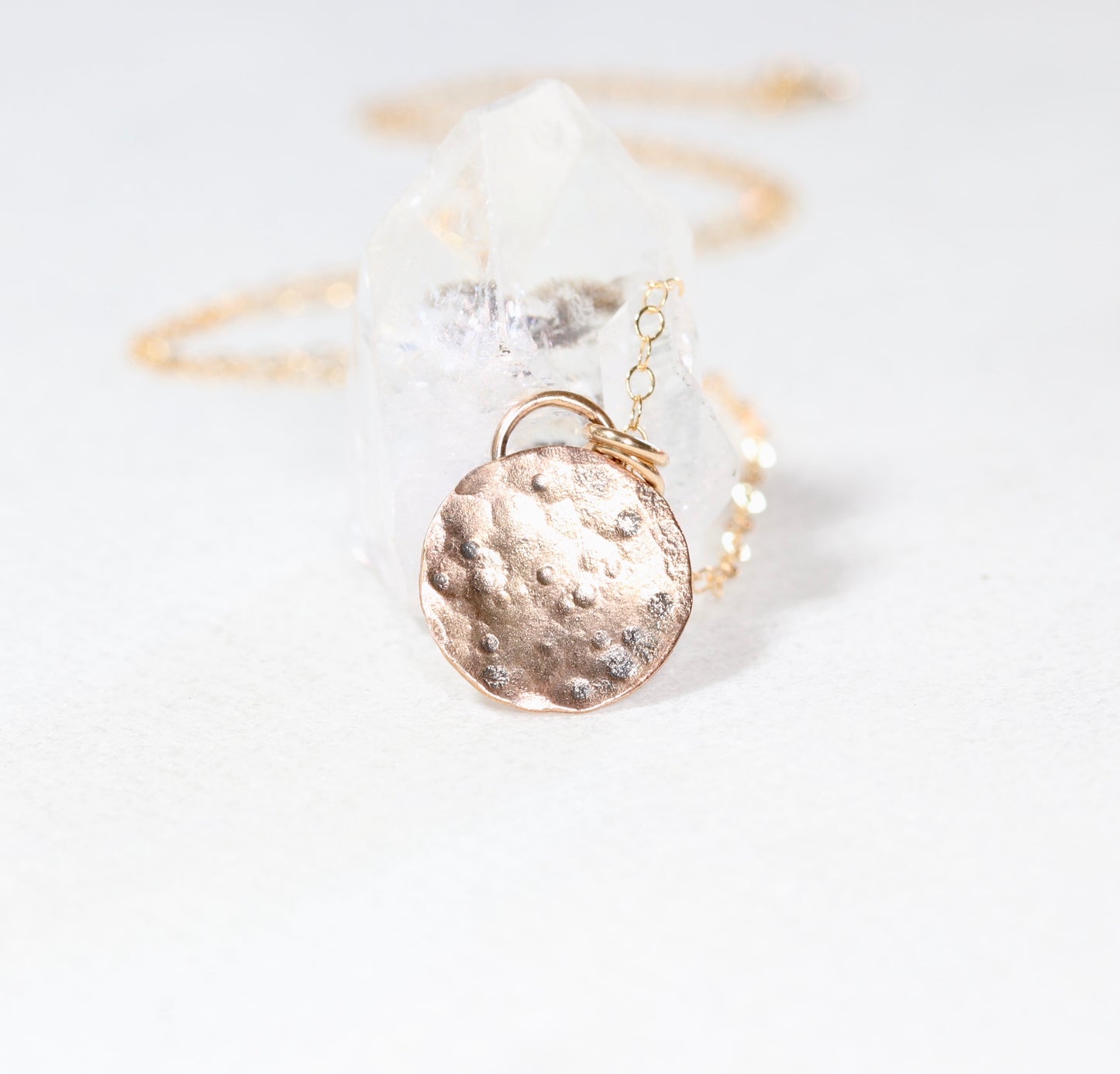 Full Moon Necklace in Gold