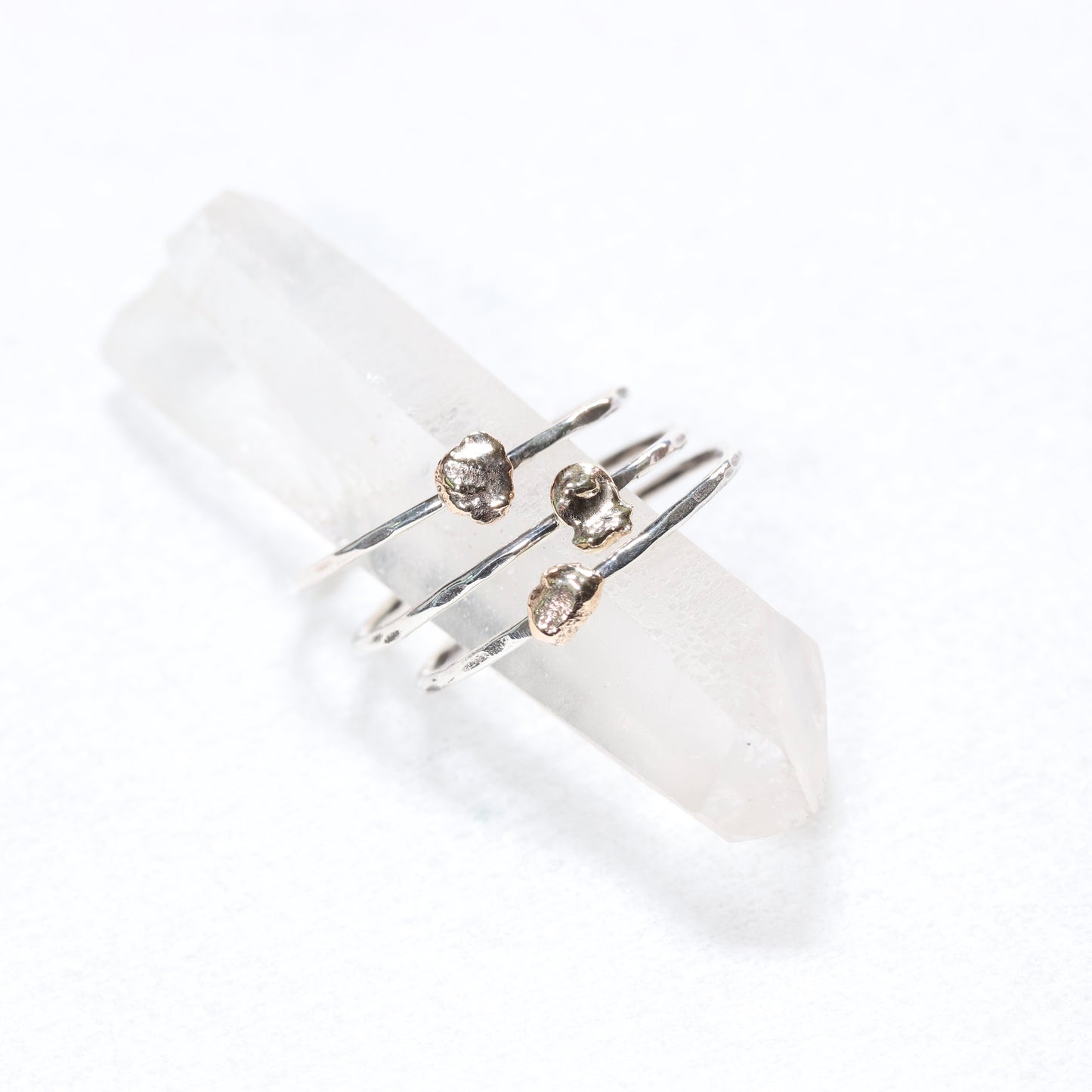 raw solid 14k gold nugget ring