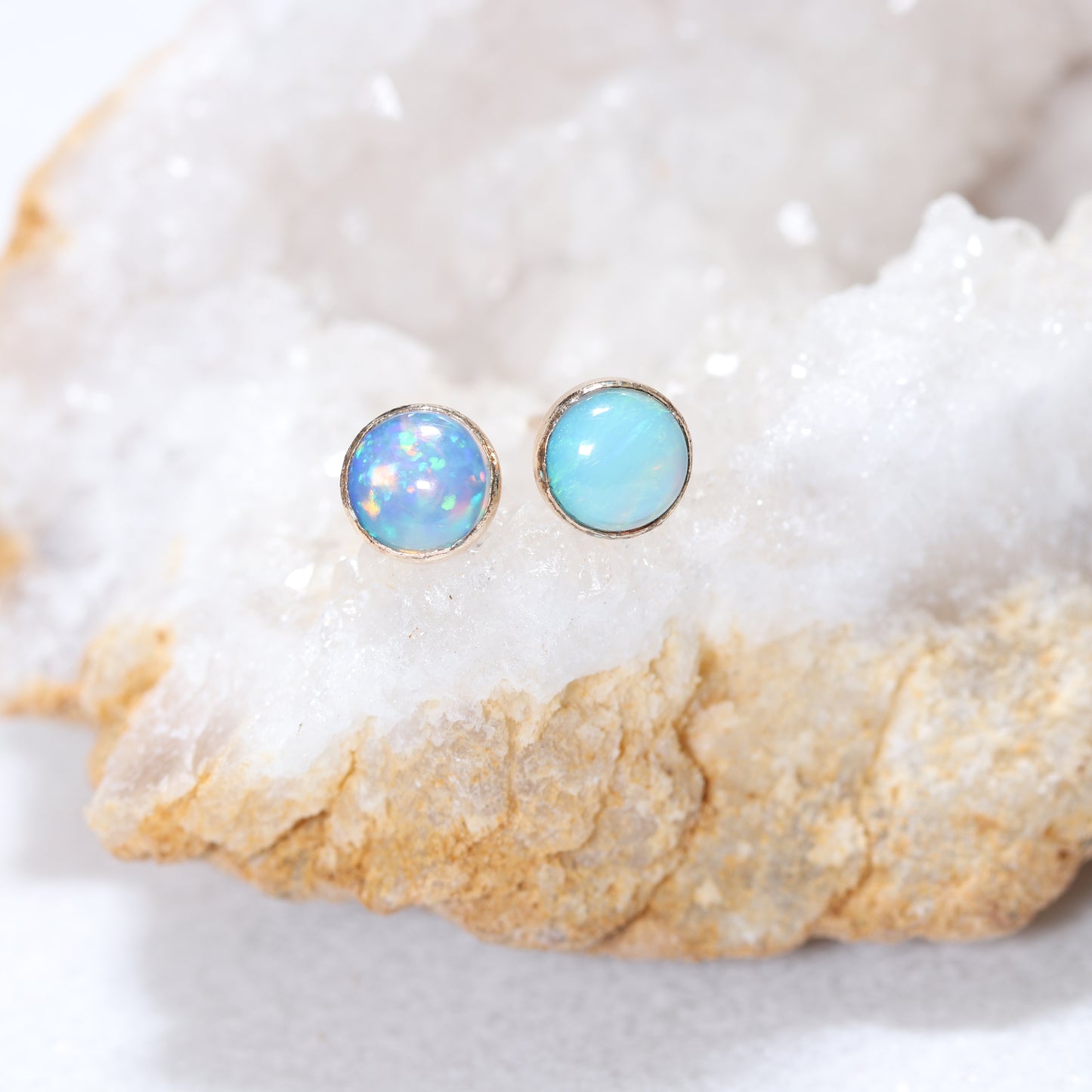 simple gemstone stud earrings