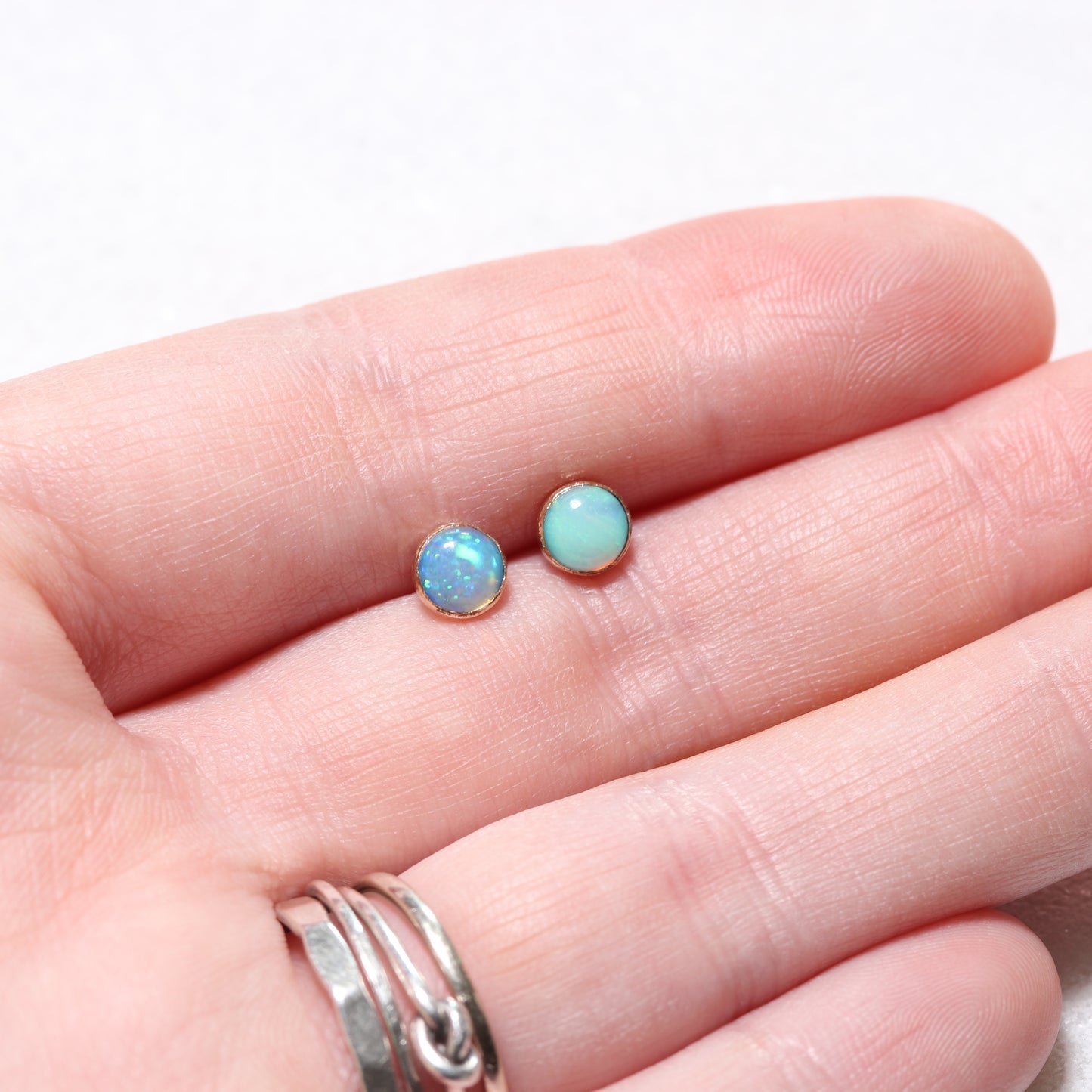 simple gemstone stud earrings