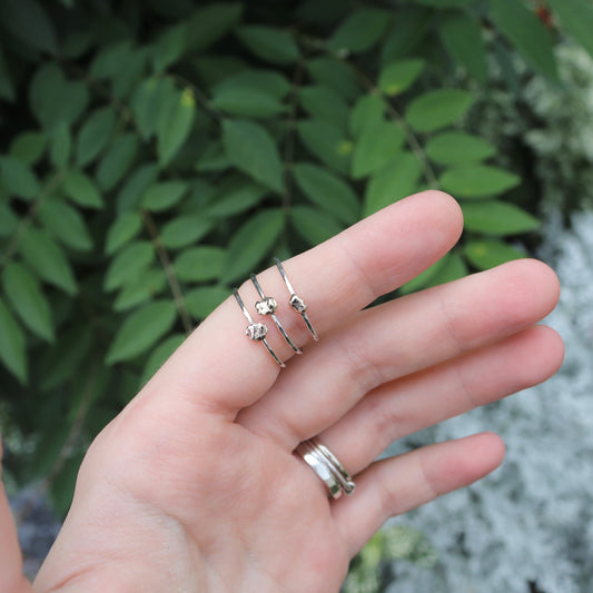 raw solid 14k gold nugget ring