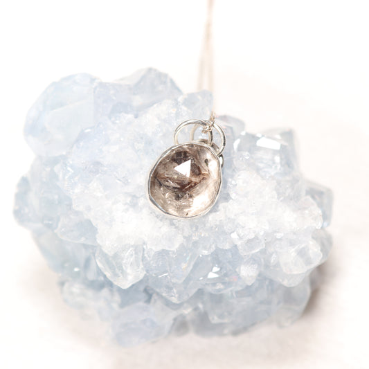 Tibetan Rutilated Quartz | Rose Cut Pendant