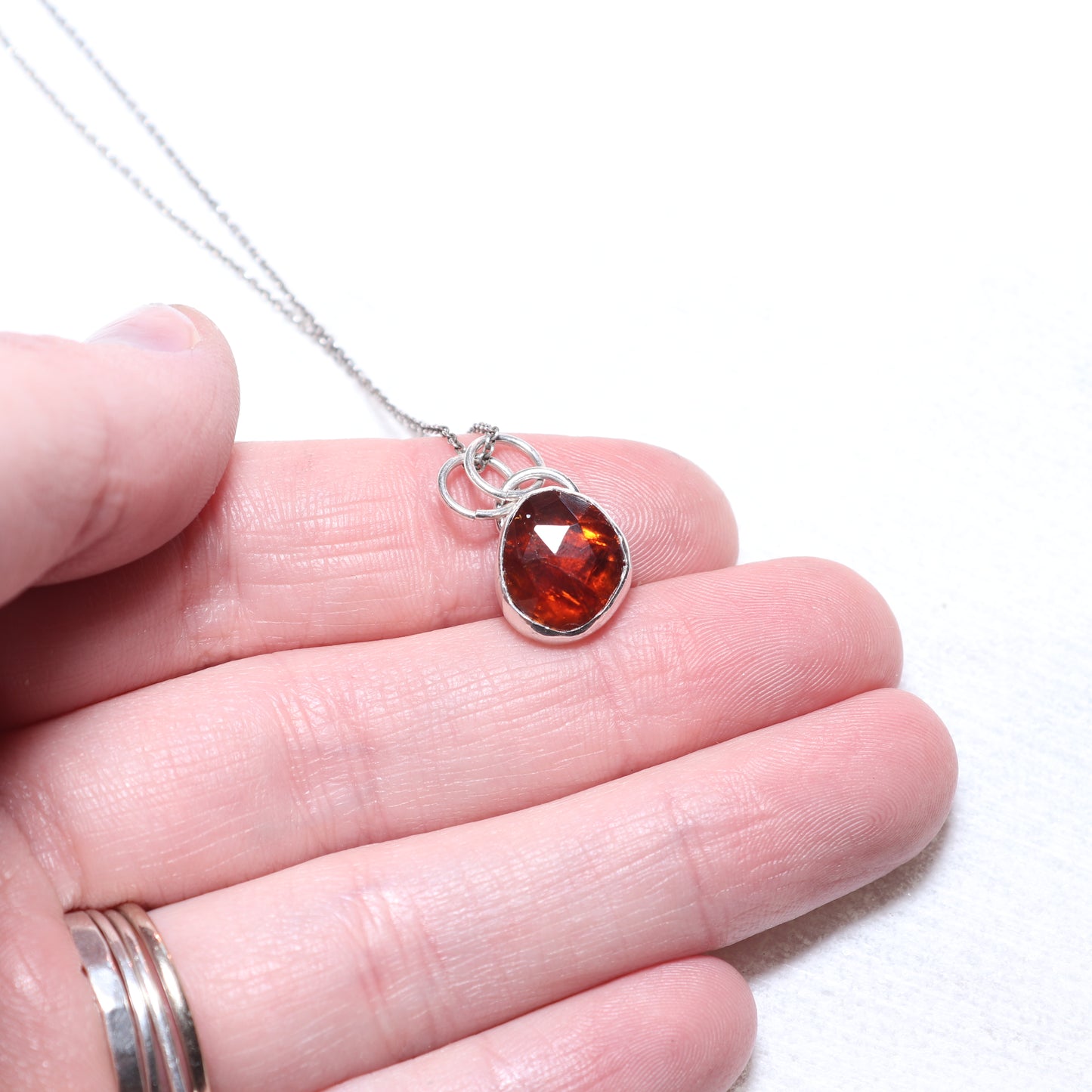 Spessartine Garnet | Rose Cut Pendant