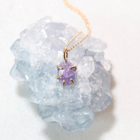 Tanzanite Gemstone Rose Cut Necklace