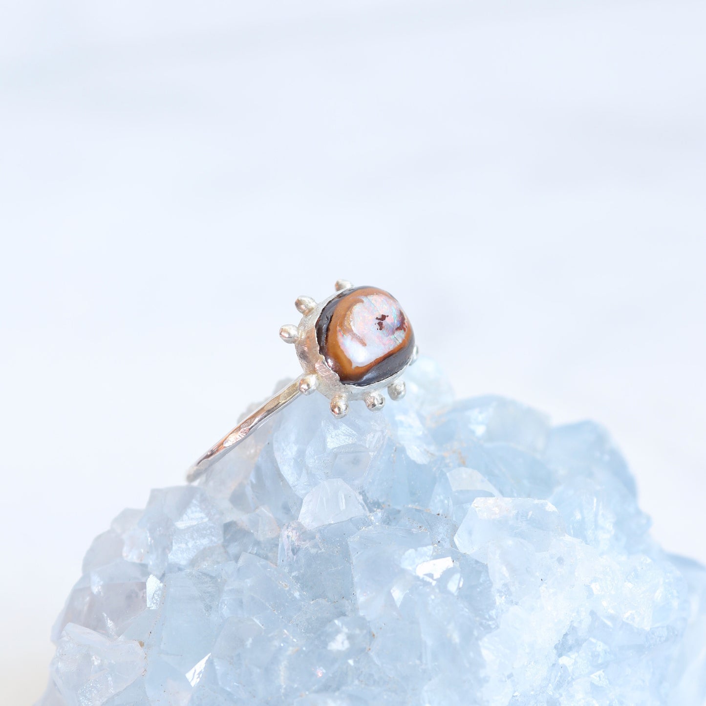 Boulder Opal Boho Stone Ring