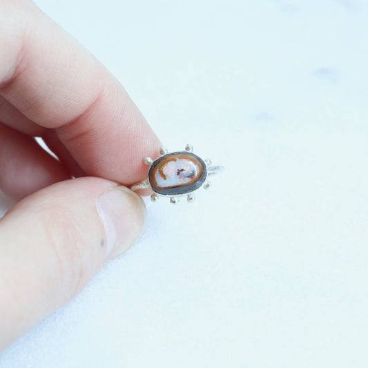 Boulder Opal Boho Stone Ring