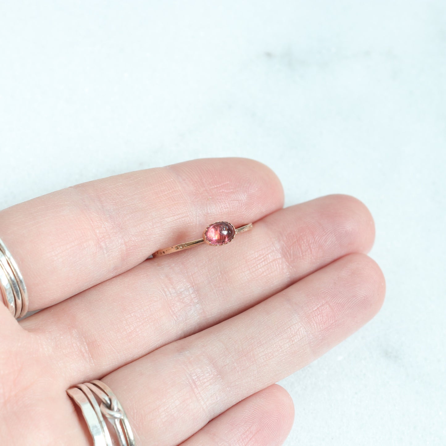Pink Tourmaline Ring | Solid 14k Gold