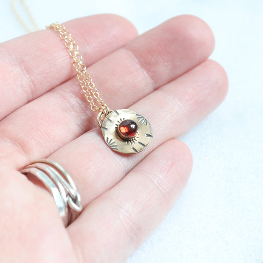 Garnet Talisman Necklace