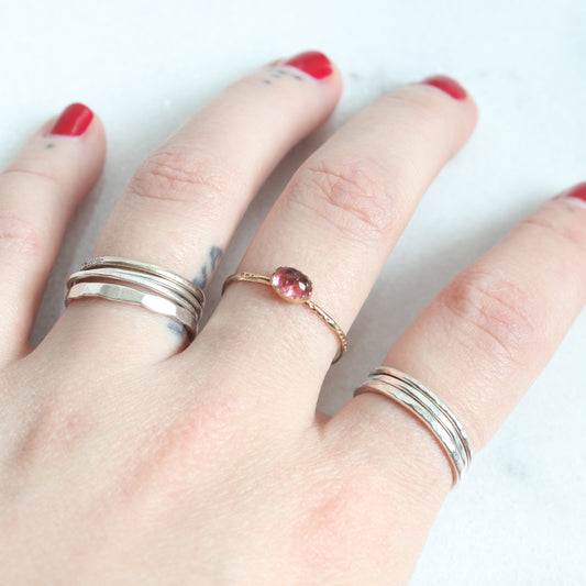 Pink Tourmaline Ring | Solid 14k Gold