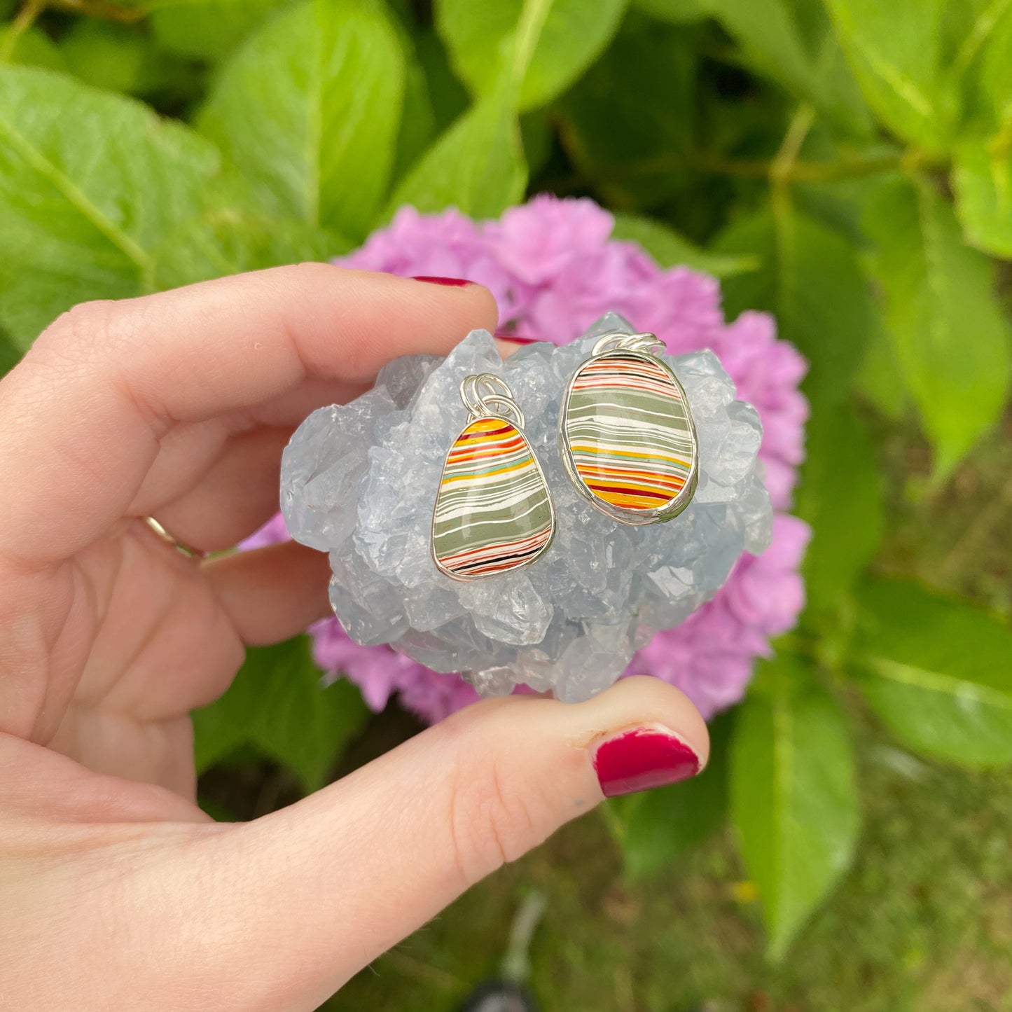 Vintage Fordite Necklace