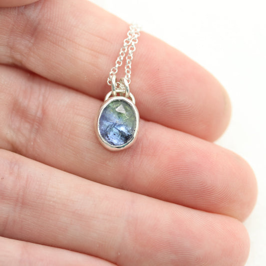 Bicolor Tanzanite Gemstone Necklace