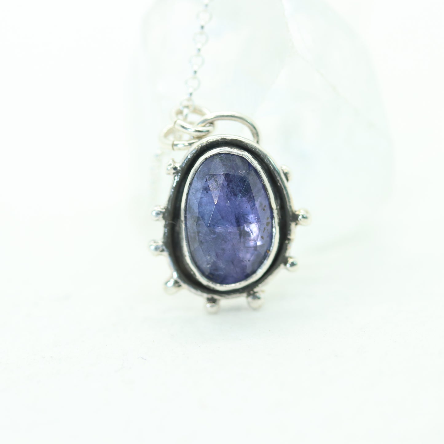 Tanzanite Gemstone Sun Relic Necklace