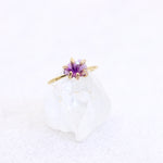 Load image into Gallery viewer, Amethyst | Rose Cut Stacking Ring
