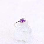 Load image into Gallery viewer, Amethyst | Rose Cut Stacking Ring
