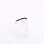 Load image into Gallery viewer, Lapis | Gemstone Beaded Row Ring
