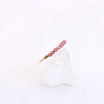 Load image into Gallery viewer, Pink Tourmaline | Gemstone Beaded Row Ring
