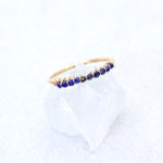 Load image into Gallery viewer, Lapis | Gemstone Beaded Row Ring
