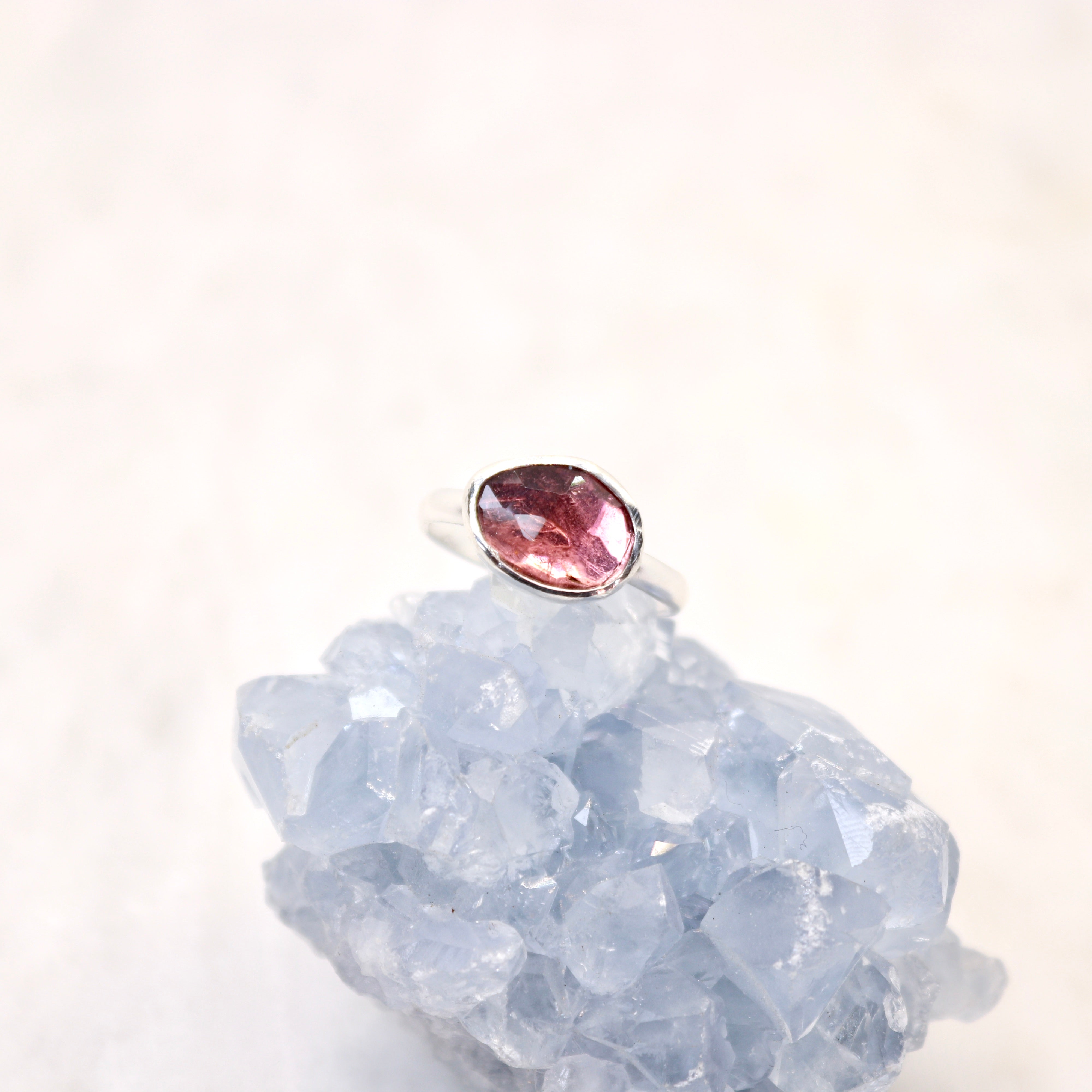 Pink Tourmaline Ring, Size 8