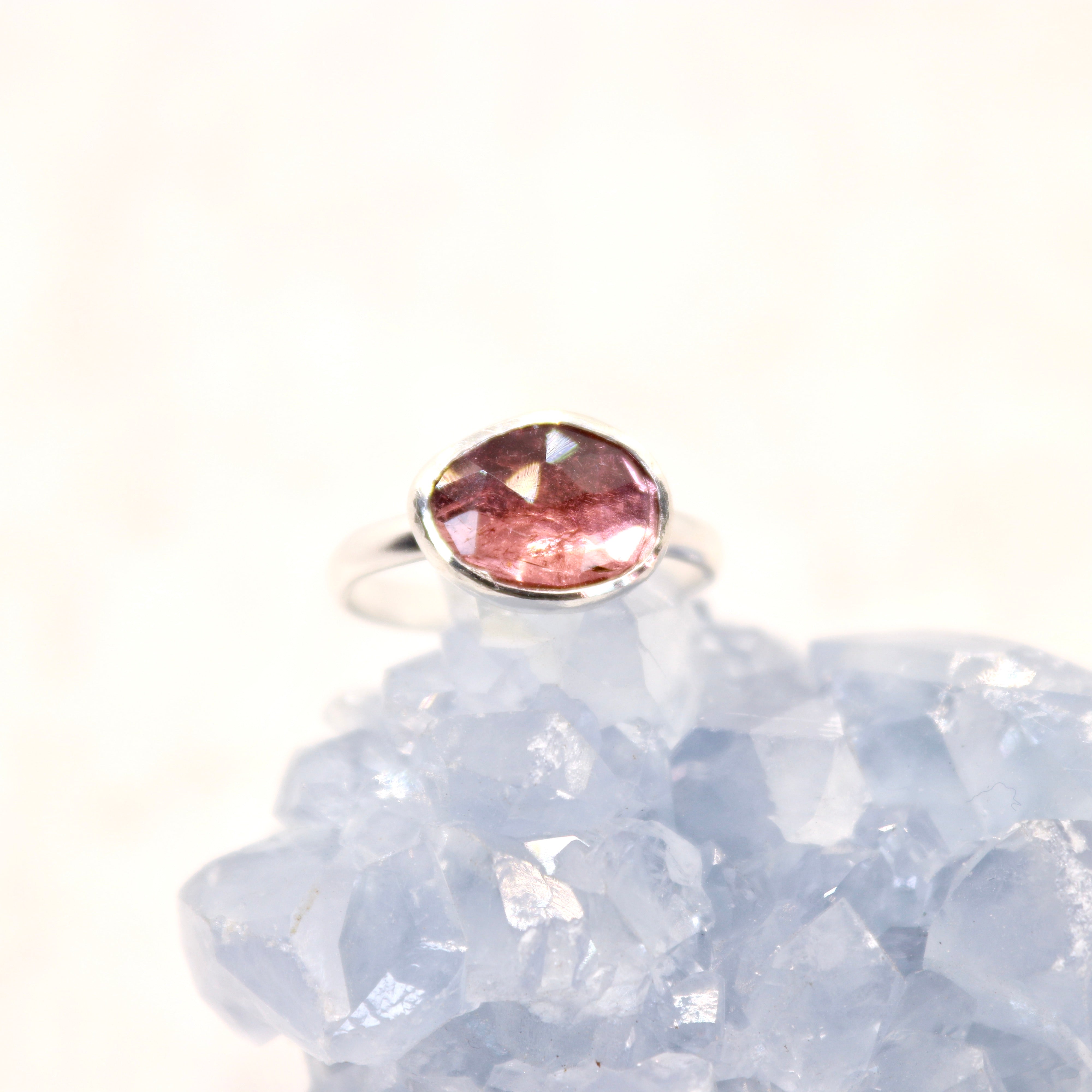 Pink Tourmaline Ring, Size 8