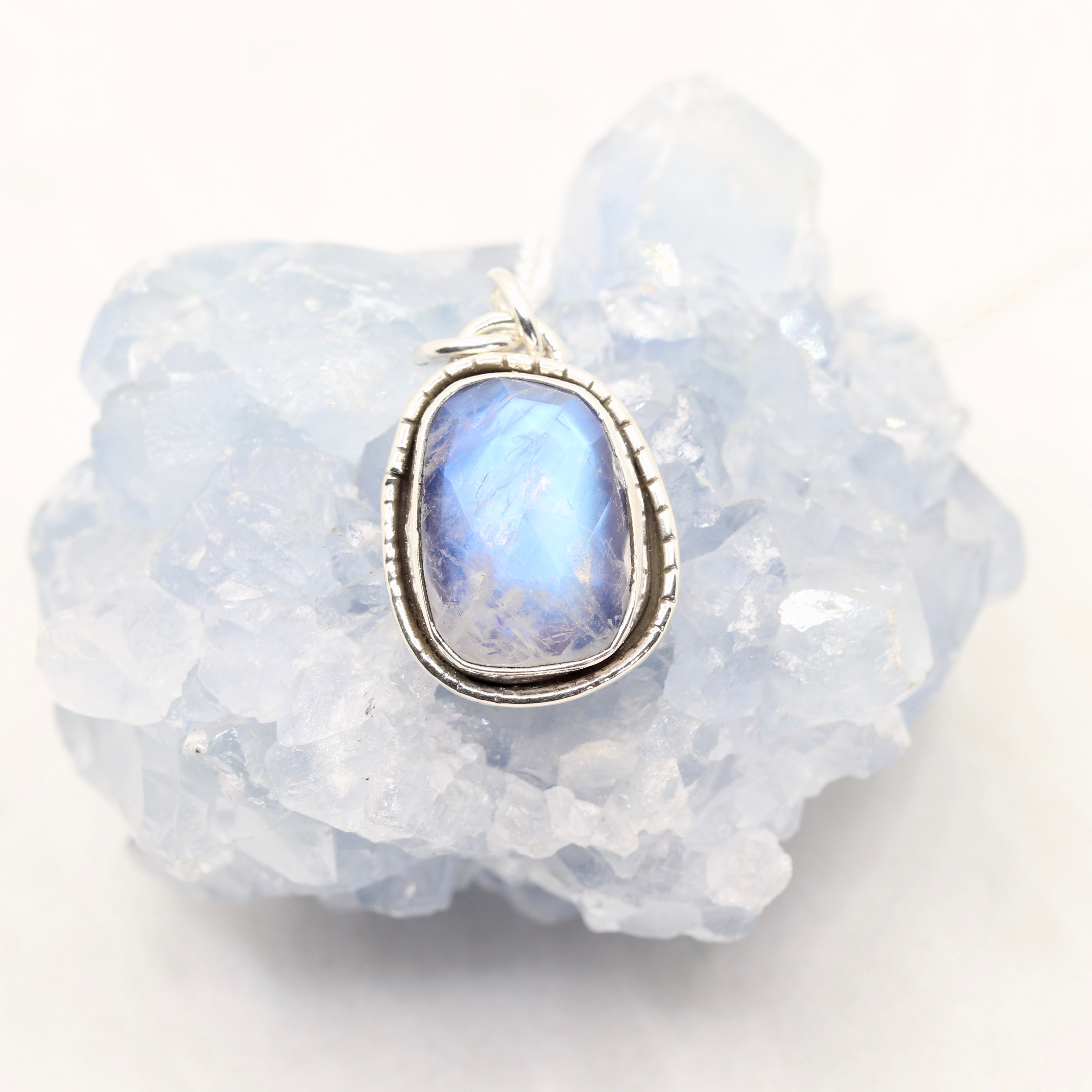 Blue Moonstone Bohemian Necklace