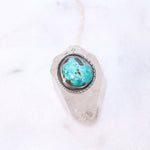 Load image into Gallery viewer, Boho, one of a kind artisan necklace featuring Sierra Nevada turquoise stone
