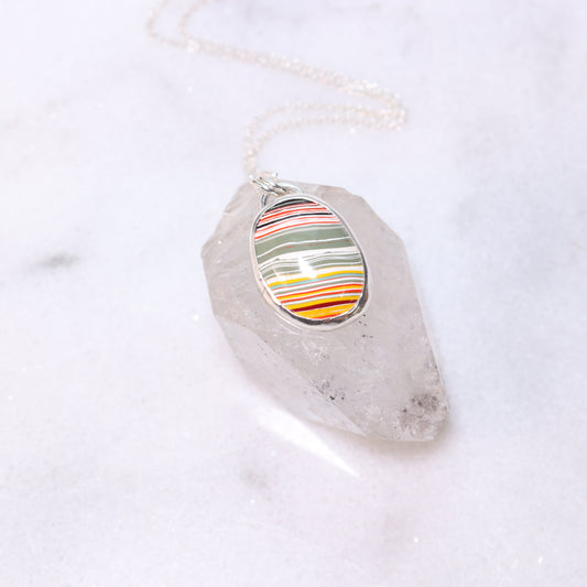 Vintage Fordite Necklace