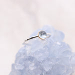 Load image into Gallery viewer, Aquamarine gemstone crystal ring in mixed metal
