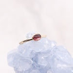 Load image into Gallery viewer, Tourmaline gemstone ring on gold bohemian ring band
