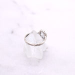 Load image into Gallery viewer, Moss aquamarine bohemian ring in organic raw sterling silver
