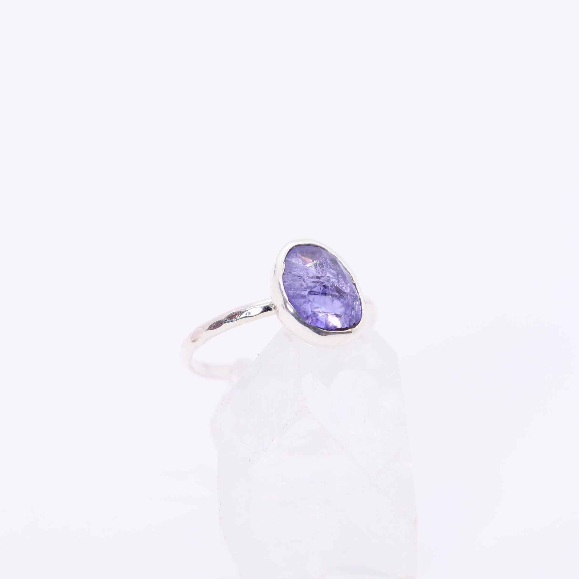 Tanzanite gemstone stacking ring