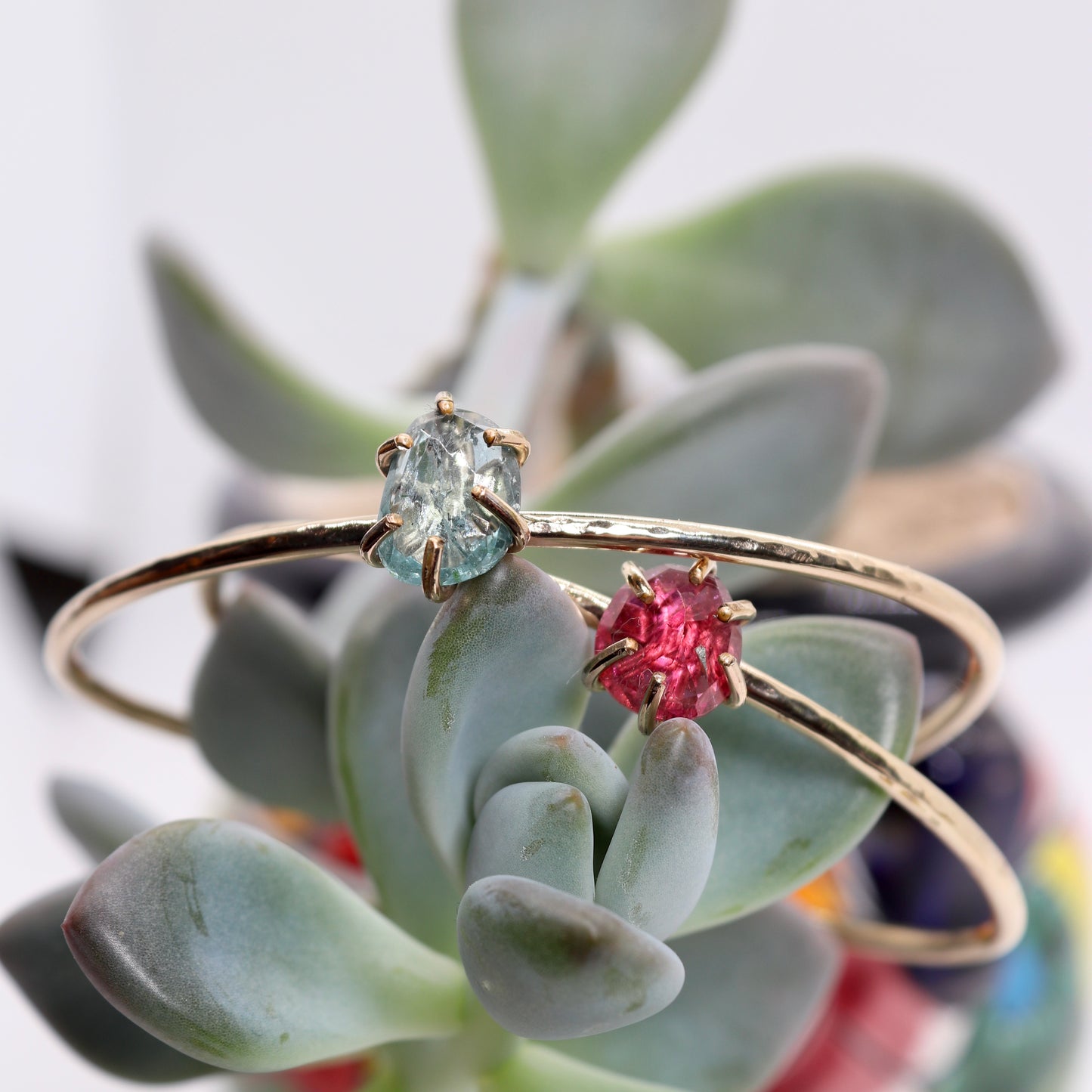 Pink Tourmaline Cuff Bracelet