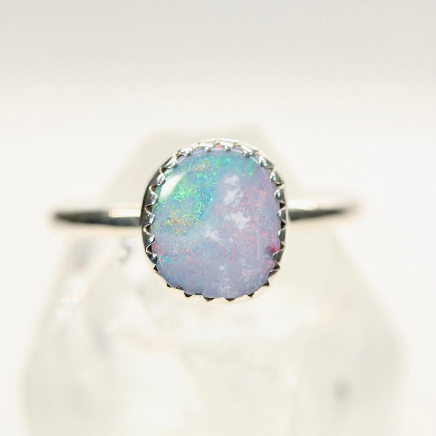 Australian Boulder Opal Ring | Size 8