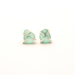 Load image into Gallery viewer, green sea glass earrings
