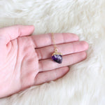 Load image into Gallery viewer, raw amethyst crystal necklace
