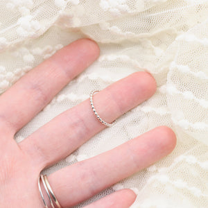 silver dot stacking ring