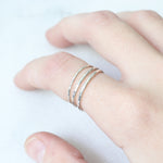 Load image into Gallery viewer, silver hammered stacking ring
